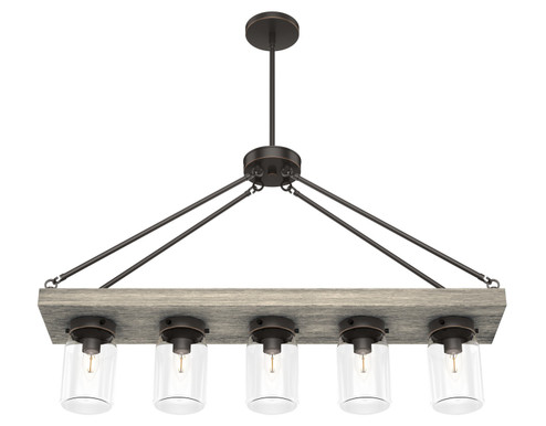 Devon Park Five Light Chandelier in Onyx Bengal (47|19006)