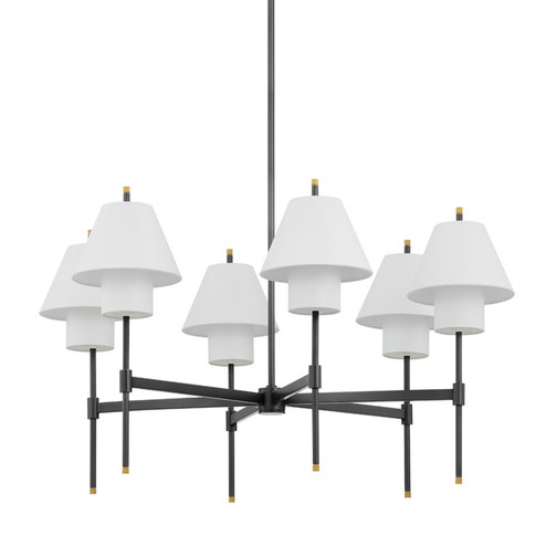 Glenmoore Six Light Chandelier in Aged Brass (70|PI1899806-AGB/DB)