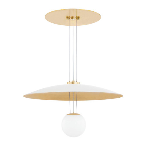 Brim LED Pendant in Soft White/Gold Leaf (70|KBS1743701-S)