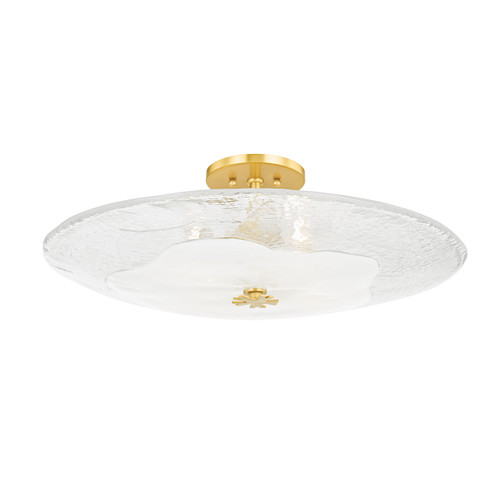 Lago Four Light Semi Flush Mount in Aged Brass (70|KBS1742504L-AGB)