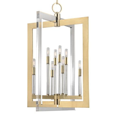 Wellington Eight Light Pendant in Aged Brass (70|9323-AGB)