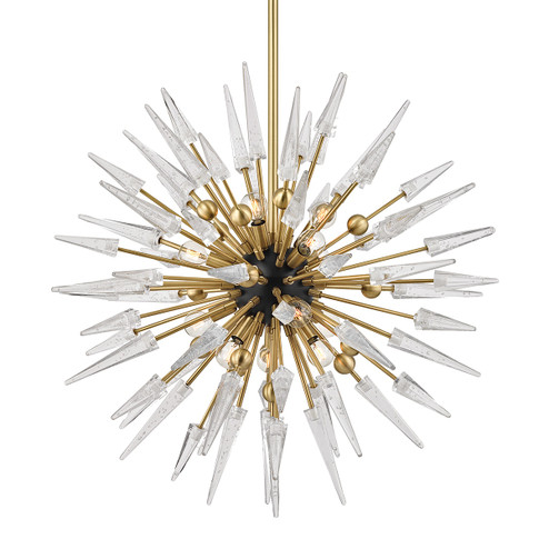Sparta 12 Light Chandelier in Aged Brass (70|9032-AGB)