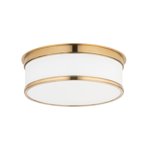 Geneva Two Light Flush Mount in Aged Brass (70|712-AGB)