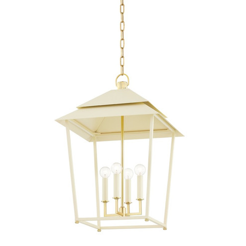 Natick Four Light Lantern in Aged Brass (70|5127-AGB/SSD)