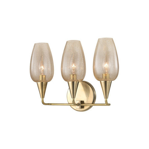Longmont Three Light Wall Sconce in Aged Brass (70|4703-AGB)