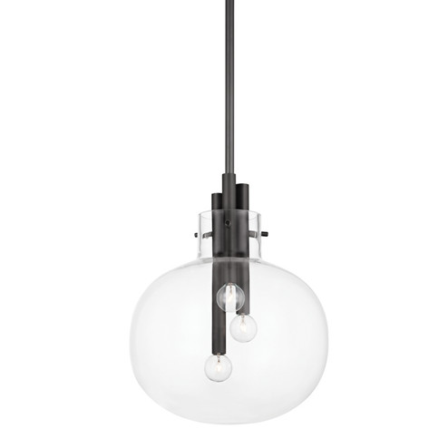 Hempstead Three Light Pendant in Black Brass (70|3914-BBR)