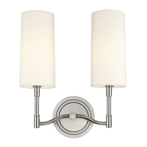 Dillon Two Light Wall Sconce in Polished Nickel (70|362-PN)