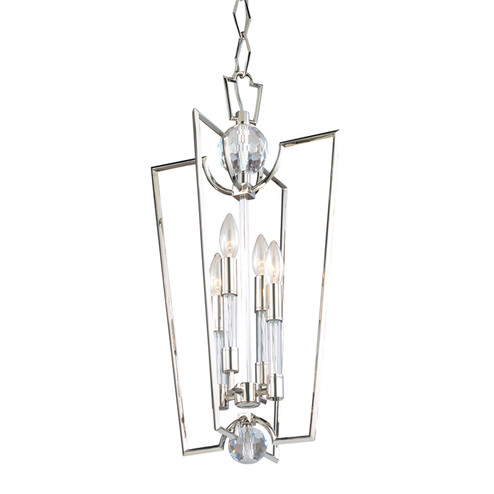 Waterloo Four Light Pendant in Polished Nickel (70|3013-PN)