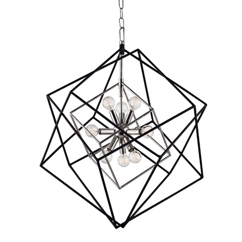 Roundout Nine Light Pendant in Polished Nickel (70|1222-PN)