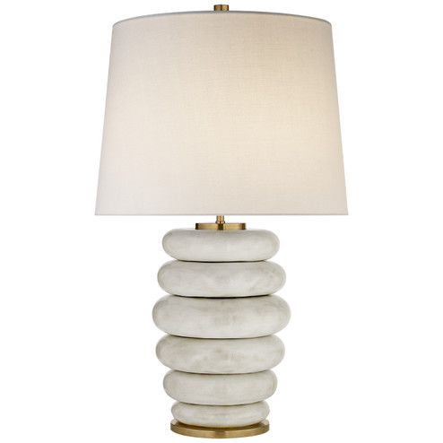 Phoebe One Light Table Lamp in Antiqued White Ceramic (268|KW 3619AWC-L)