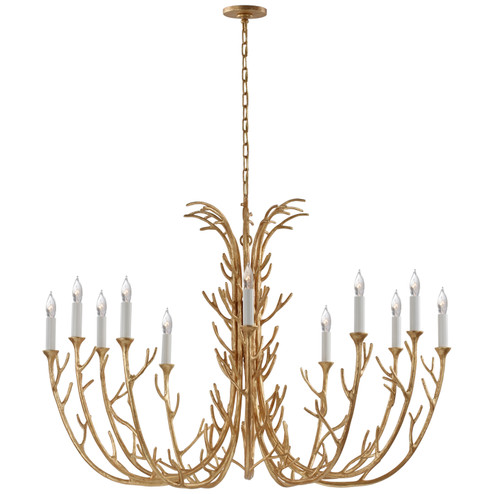 Silva 12 Light Chandelier in Antique Gold Leaf (268|JN 5080AGL)