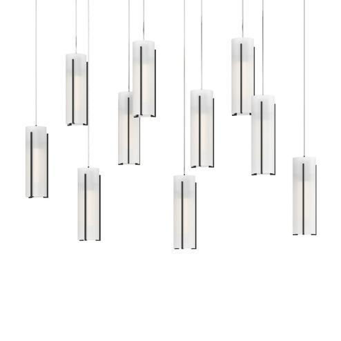 Exos Glass LED Pendant in Black (39|131204-SKT-LONG-10-GG0065)