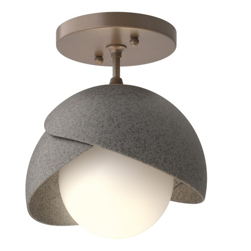 Brooklyn One Light Semi-Flush Mount in Bronze (39|121377-SKT-05-20-GG0711)