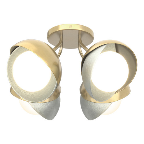 Brooklyn Four Light Semi-Flush Mount in Modern Brass (39|121376-SKT-86-82-GG0711)