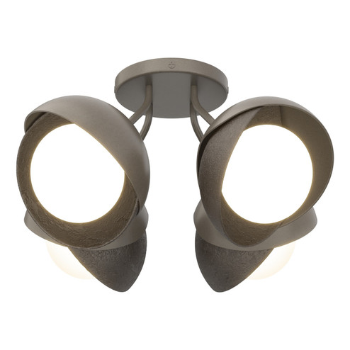 Brooklyn Four Light Semi-Flush Mount in Dark Smoke (39|121376-SKT-07-14-GG0711)