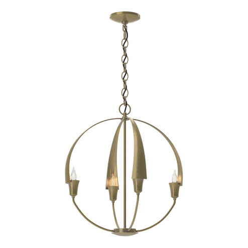 Cirque Four Light Chandelier in Modern Brass (39|104201-SKT-86)