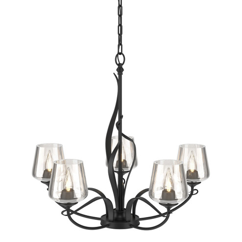 Flora Five Light Chandelier in Black (39|103040-SKT-10-ZM0236)