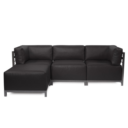 The Atlantis Axis 4pc Sectional in Black (204|KQ924T-064)