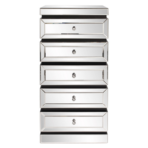Mirrored Tower 5-Tiered Tower w/ Drawers in Mirrored (204|99063)
