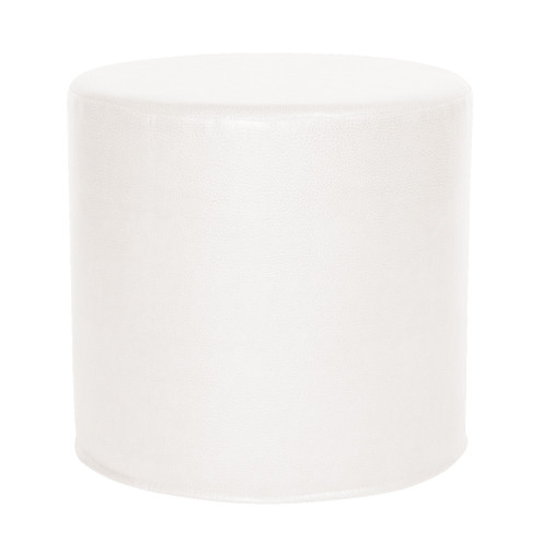 No Tip Cylinder Ottoman in Avanti White (204|851-190)