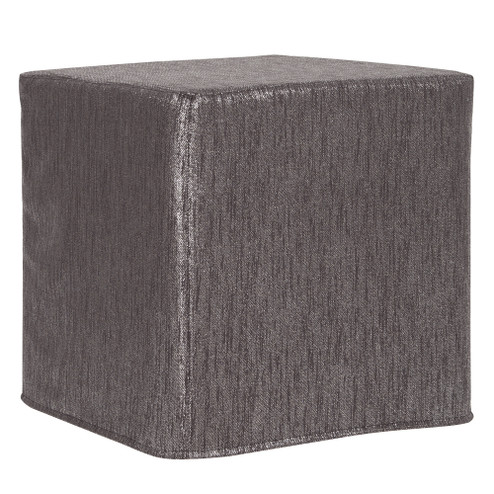No Tip Block Ottoman With Cover in Glam Zinc (204|850-236)