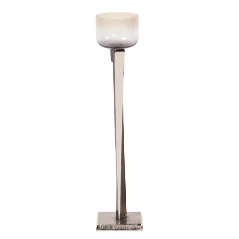 Ombre Glass Candle Holder in Ombre Glass on Silver Base (204|51337)