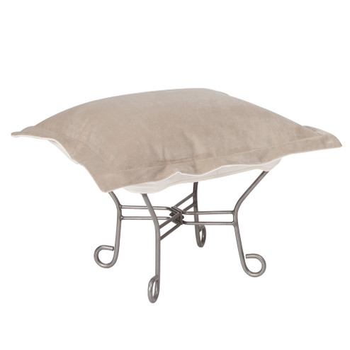 Scroll Puff Scroll Puff Ottoman in Titanium (204|510-224)