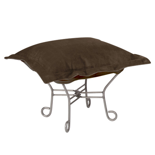 Scroll Puff Scroll Puff Ottoman in Titanium (204|510-220)