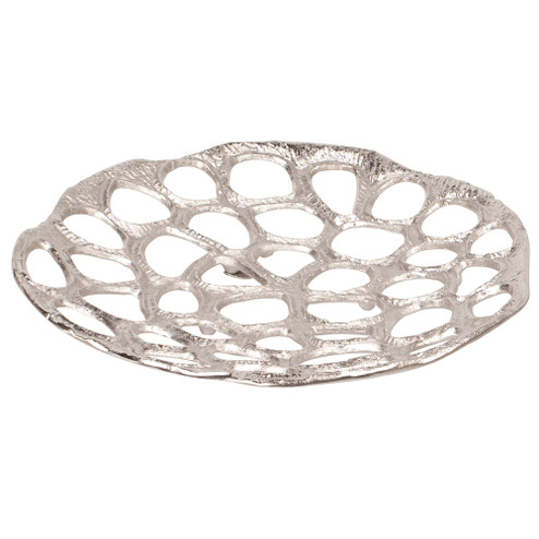 Nickel Plated Honeycomb Wall Art in Silver (204|51006)