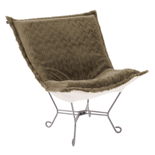 The Angora Puff Chair in Green (204|500-1091)