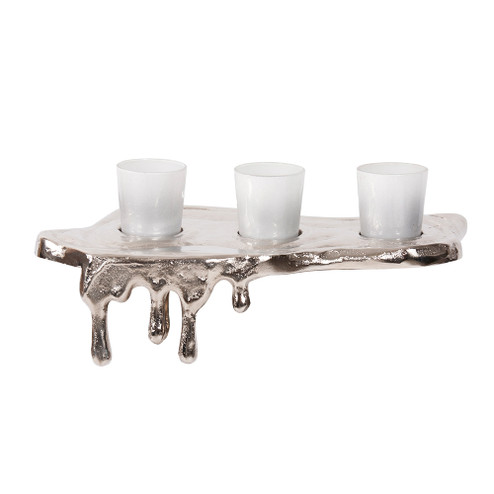 Molten Candleholder in Raw Silver (204|41033)