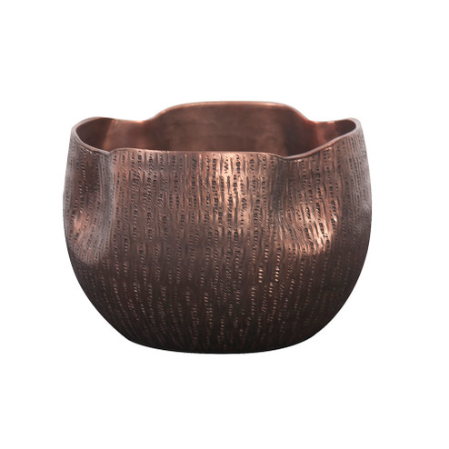 Pinched Pinch pot Votive Holder in Textured Deep Copper (204|35170)