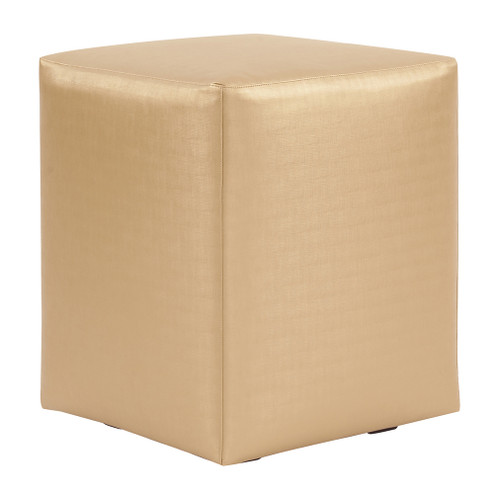 Universal Cube Ottoman in Luxe Gold (204|128-771)