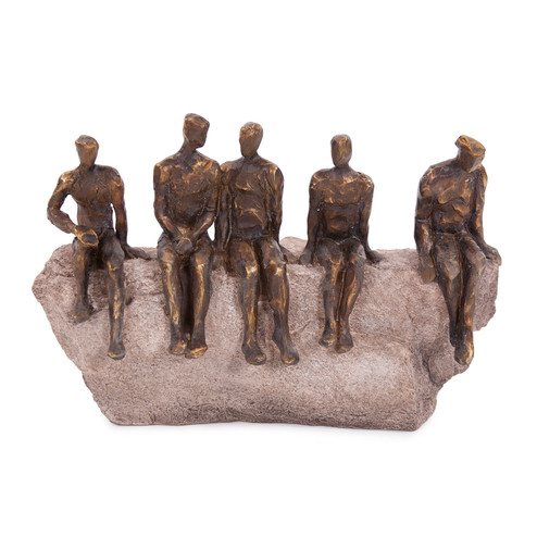 Abstract Figures Figure in Bronze w/ Gold Leaf (204|12278)