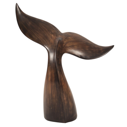 Whale Tail Sculpture in Faux Walnut (204|12211)