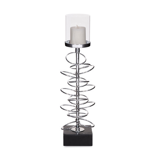 Ring Toss Candle Holders Candle Holder in Metallic Chrome (204|11255)