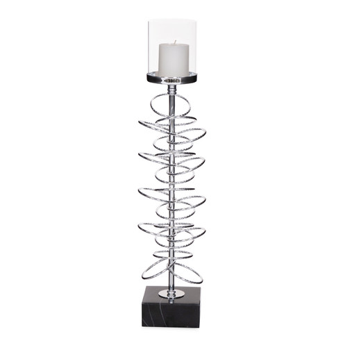 Ring Toss Candle Holders Candle Holder in Metallic Chrome (204|11254)