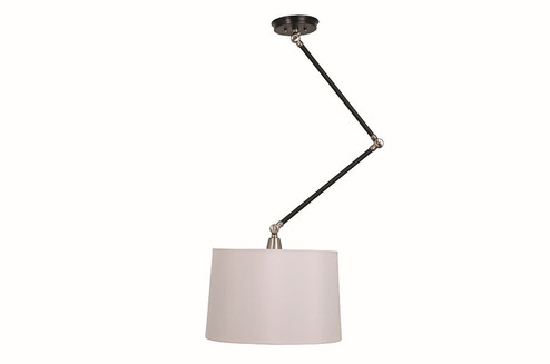 Uptown One Light Pendant in Black/Satin Nickel (30|UP501-BLK/SN)