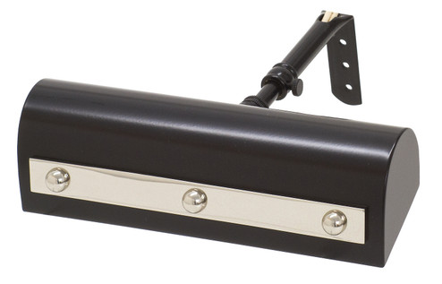 Classic Traditional One Light Picture Light in Black with Polished Nickel (30|TR8-BLK/PN)