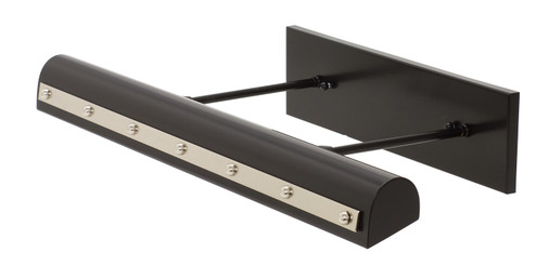 Classic Traditional LED Picture Light in Black with Polished Nickel (30|DTRLEDZ24-BLK/PN)
