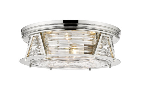 Cape Harbor Four Light Flush Mount in Polished Nickel (224|491F4-PN)