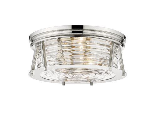 Cape Harbor Three Light Flush Mount in Polished Nickel (224|491F3-PN)