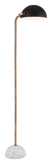 Irving One Light Floor Lamp in Black, Brass, White (339|56077)