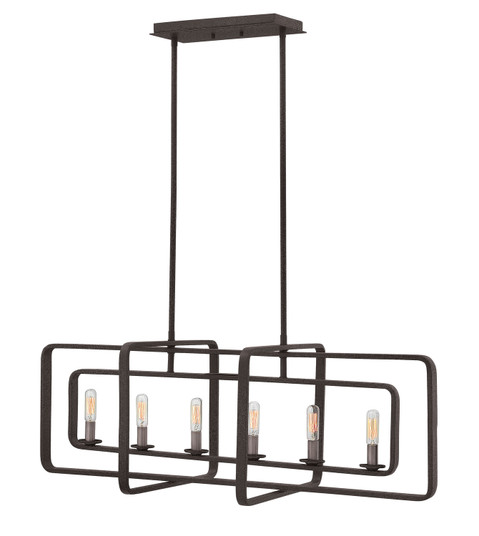 Quentin LED Linear Chandelier in Aged Zinc (13|4815DZ)