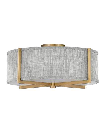 Axis Heathered Gray LED Semi-Flush Mount in Heritage Brass (13|41707HB) Axis Heathered Gray LED Semi-Flush Mount in Heritage Brass (13|41707HB)