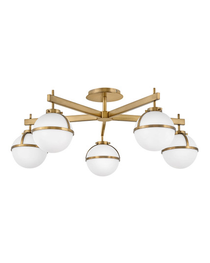 Hollis LED Semi-Flush Mount in Heritage Brass (13|39674HB)