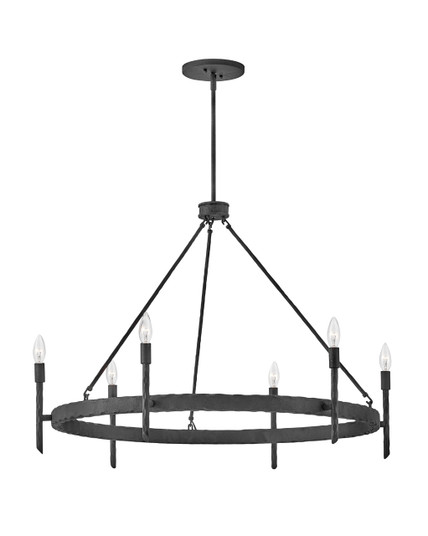Tress LED Chandelier in Forged Iron (13|3678FE)