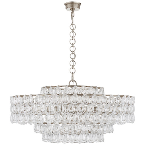 Liscia 12 Light Chandelier in Burnished Silver Leaf (268|ARN 5174BSL-CG) Liscia 12 Light Chandelier in Burnished Silver Leaf (268|ARN 5174BSL-CG)