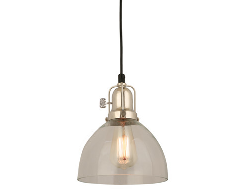 Jasper One Light Pendant in Polished Nickel (381|H-99618-C-160-CLR)