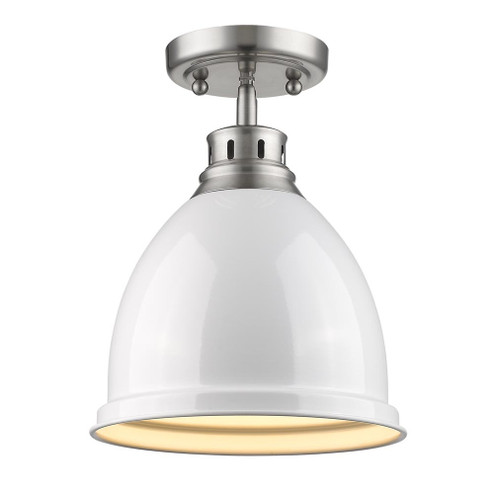 Duncan PW One Light Flush Mount in Pewter (62|3602-FM PW-WH)